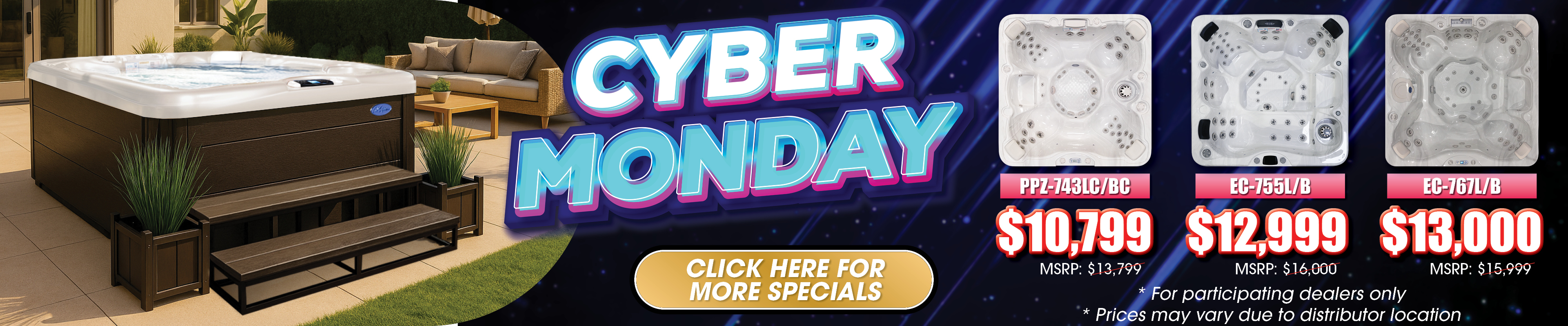 Calspas hot tub being used in a family setting - Waterbury