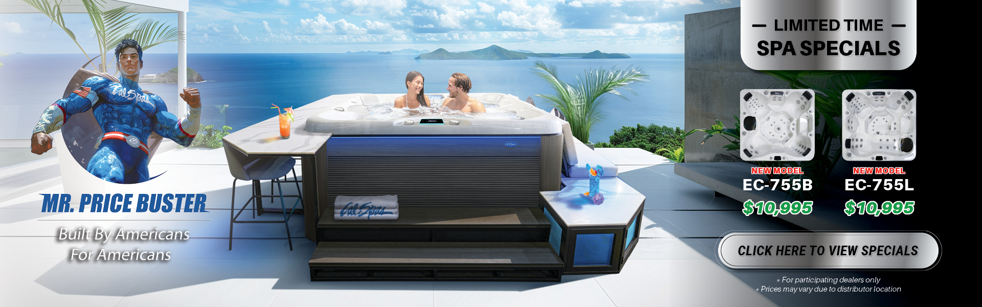 Calspas hot tub being used in a family setting - Waterbury